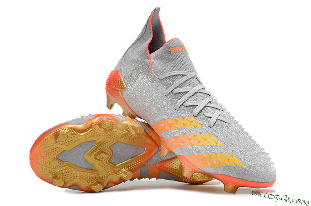 Adidas Predator Freak.1 FG High-Tops Football Boots - Grey/Orange/Gold 3