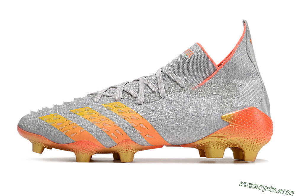 Adidas Predator Freak.1 FG High-Tops Football Boots - Grey/Orange/Gold 2