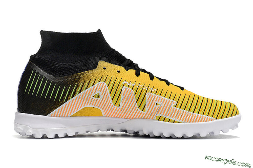 Nike Air Zoom Mercurial Superfly 9 Elite TF High-Tops Football Shoes - Yellow/Black/White 5