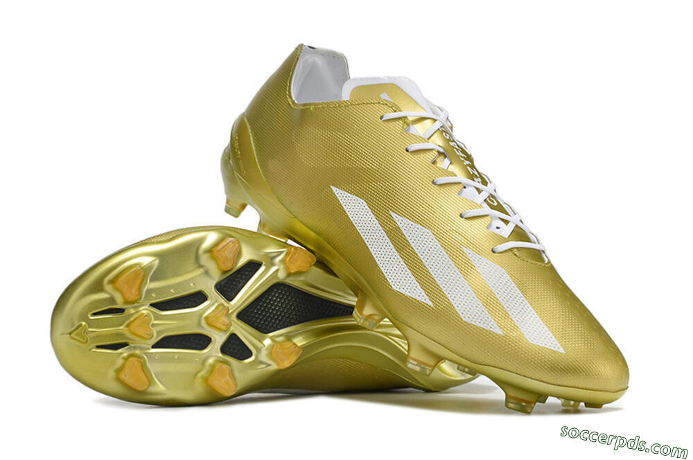 Adidas X Crazyfast.1 FG Low-Tops Football Boots - Gold/White 3