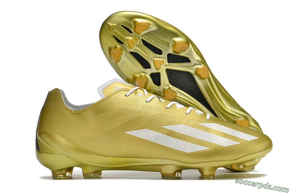 Adidas X Crazyfast.1 FG Low-Tops Football Boots - Gold/White 1