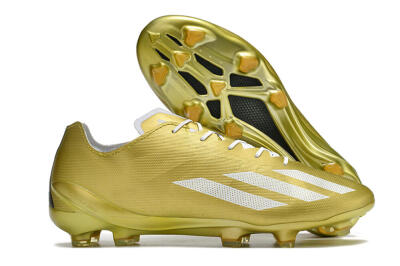 Adidas X Crazyfast.1 FG Low-Tops Football Boots - Gold/White