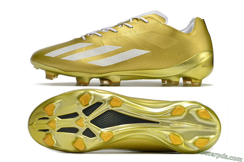 Adidas X Crazyfast.1 FG Low-Tops Football Boots - Gold/White 0