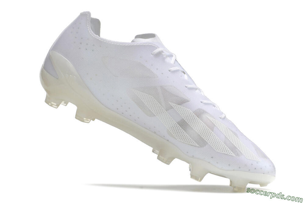 Adidas X Crazyfast.1 FG Low-Tops Football Boots - White/White 4