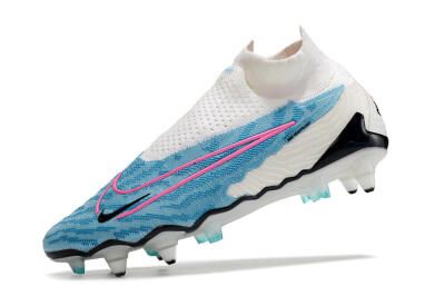 Nike Phantom GX Elite DF SG Low-Tops Football Boots - White/Blue/Pink