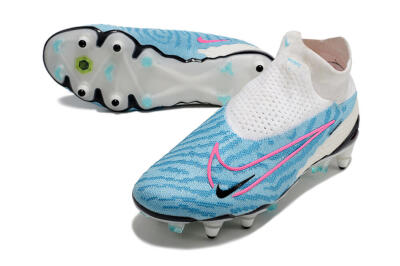 Nike Phantom GX Elite DF SG Low-Tops Football Boots - White/Blue/Pink