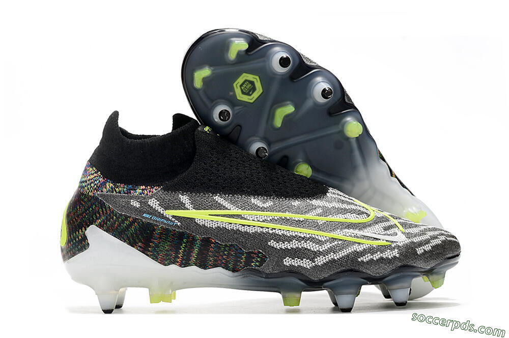 Nike Phantom GX Elite DF SG Low-Tops Football Boots - Black/Grey/Yellow 1