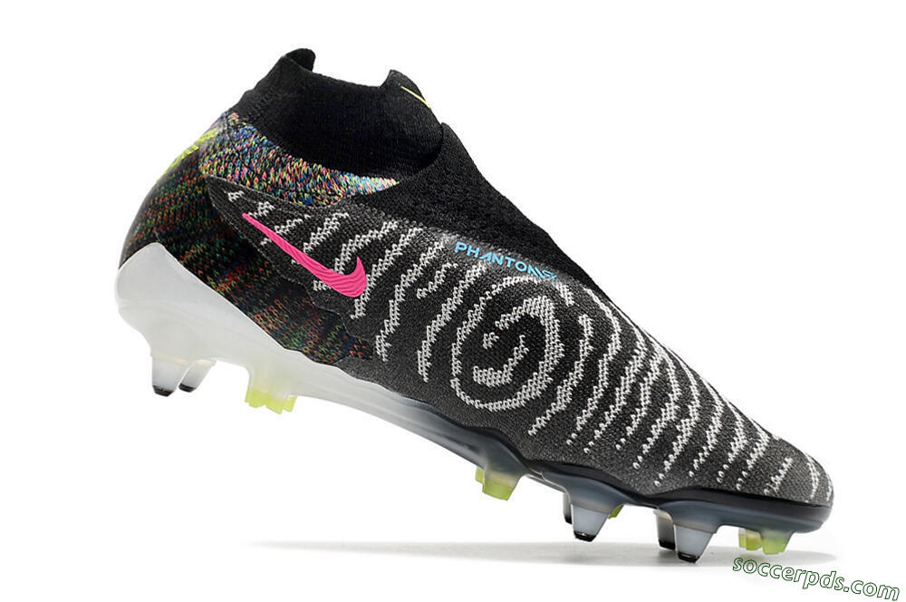 Nike Phantom GX Elite DF SG Low-Tops Football Boots - Black/Grey/Yellow 4