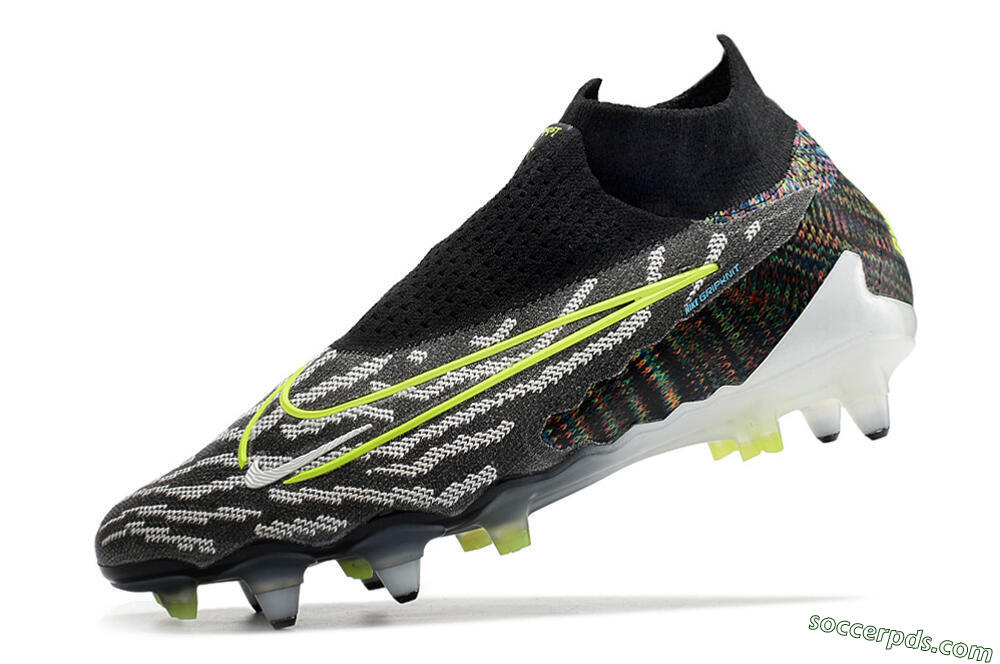 Nike Phantom GX Elite DF SG Low-Tops Football Boots - Black/Grey/Yellow 5