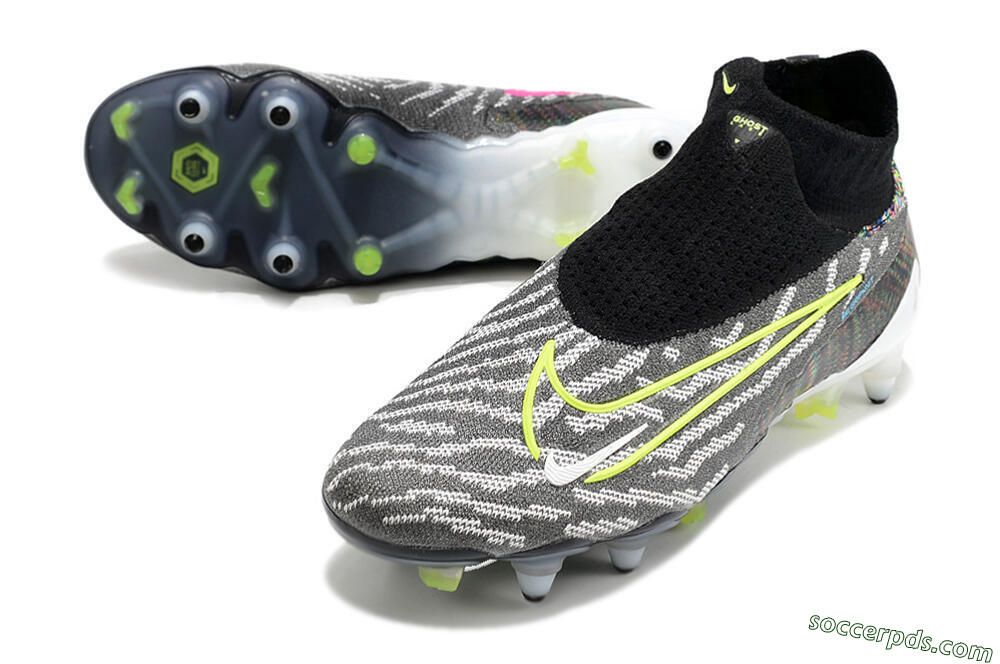 Nike Phantom GX Elite DF SG Low-Tops Football Boots - Black/Grey/Yellow 3