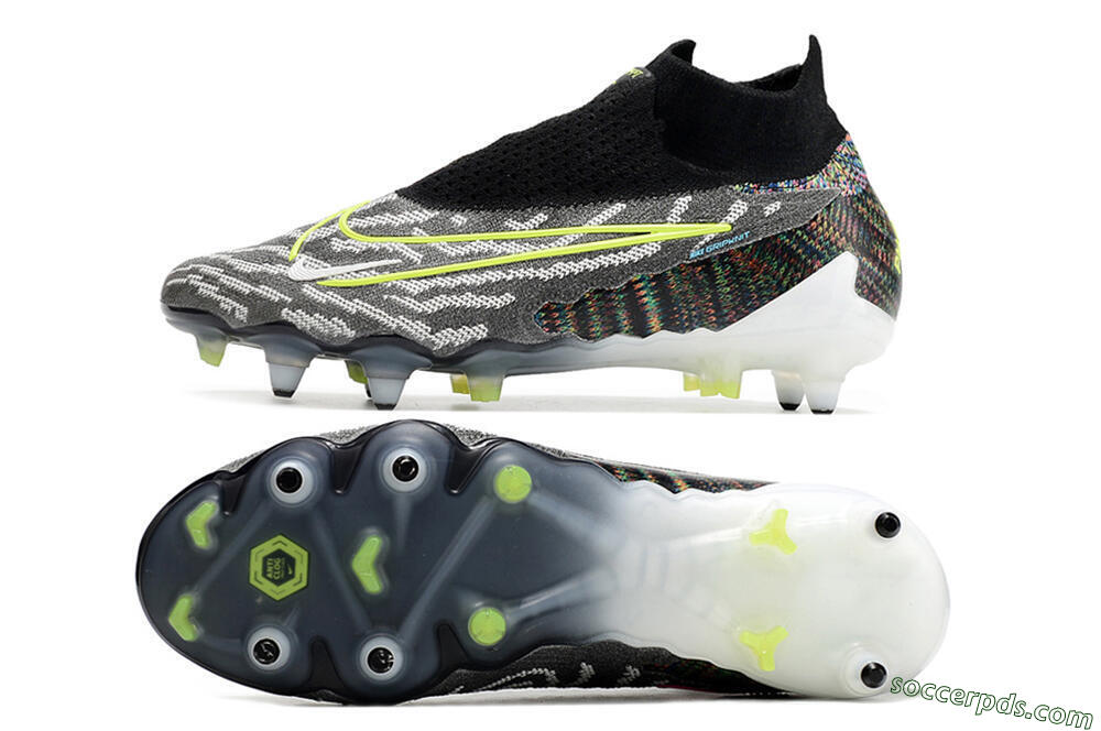 Nike Phantom GX Elite DF SG Low-Tops Football Boots - Black/Grey/Yellow 0