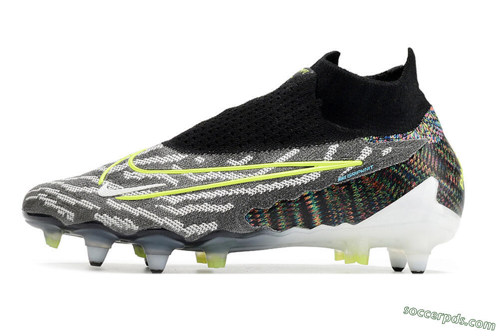 Nike Phantom GX Elite DF SG Low-Tops Football Boots - Black/Grey/Yellow 2
