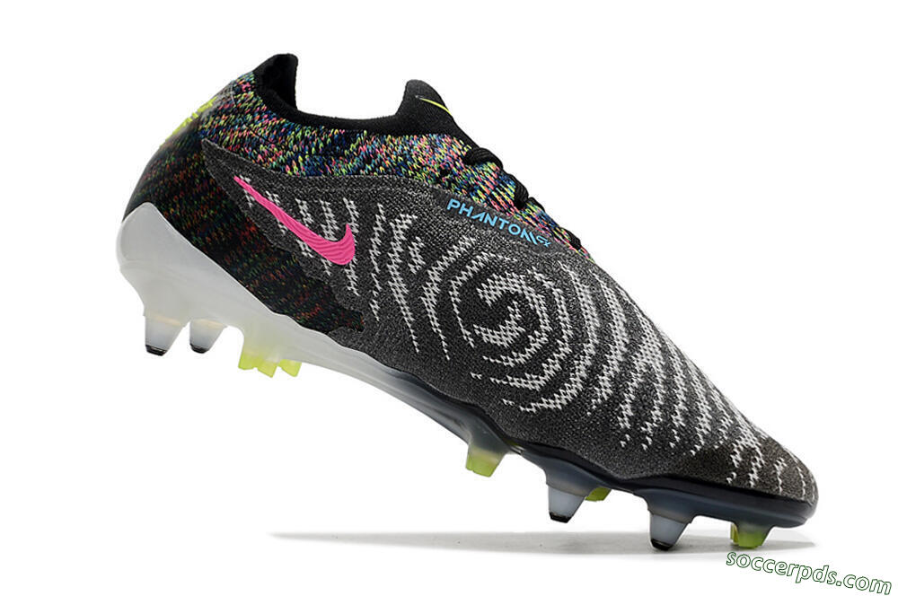 Nike Phantom GX Elite SG Low-Tops Football Boots - Black/Grey/Yellow 4