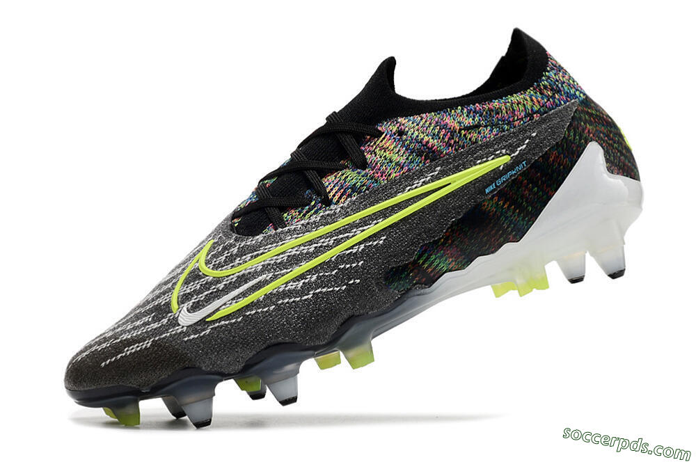 Nike Phantom GX Elite SG Low-Tops Football Boots - Black/Grey/Yellow 5