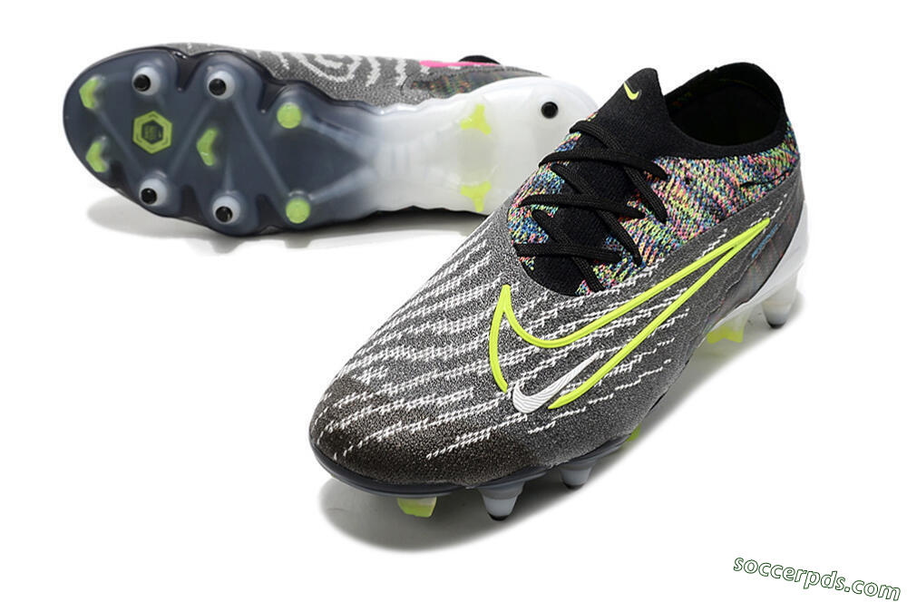 Nike Phantom GX Elite SG Low-Tops Football Boots - Black/Grey/Yellow 3
