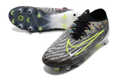 Nike Phantom GX Elite SG Low-Tops Football Boots - Black/Grey/Yellow