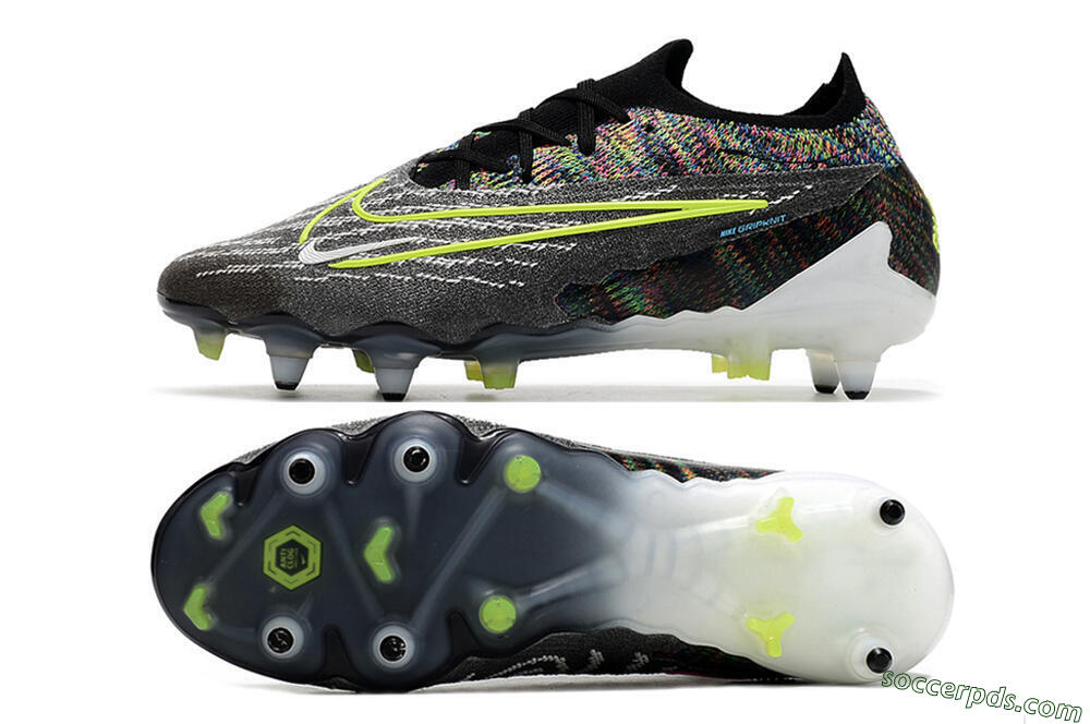 Nike Phantom GX Elite SG Low-Tops Football Boots - Black/Grey/Yellow 0