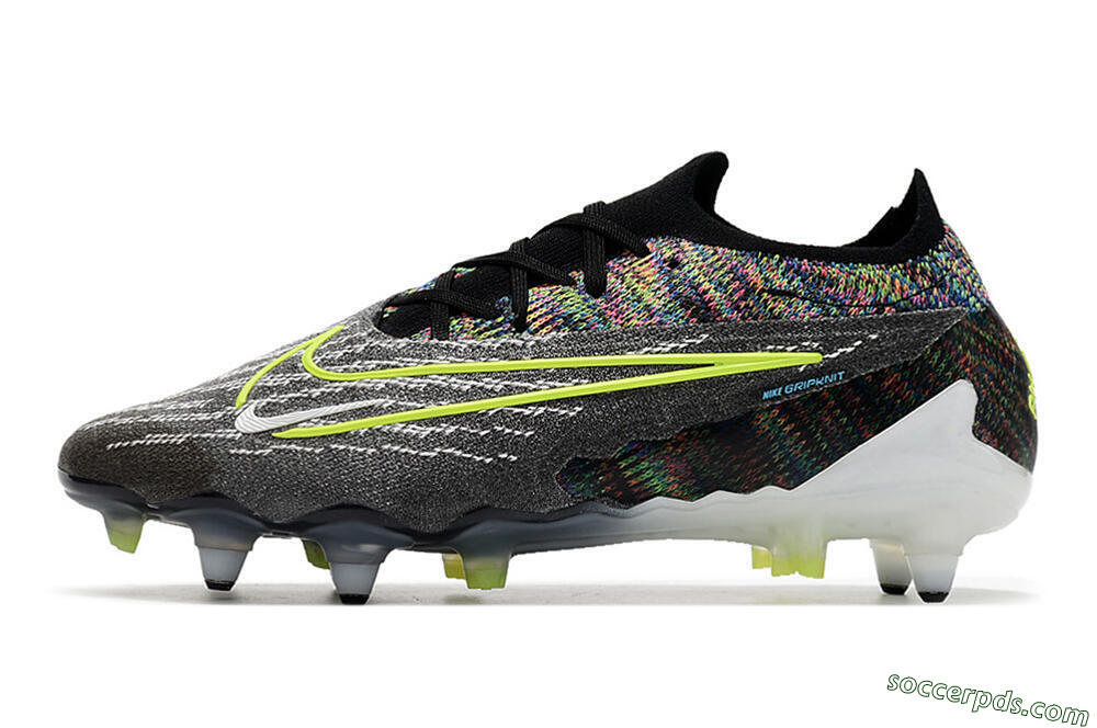 Nike Phantom GX Elite SG Low-Tops Football Boots - Black/Grey/Yellow 2