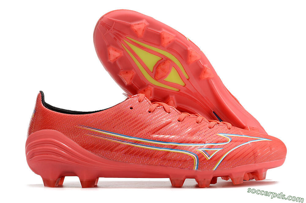 Mizuno Alpha Made in Japan FG Low-Tops Football Boots - Red/Yelllow/Blue 1