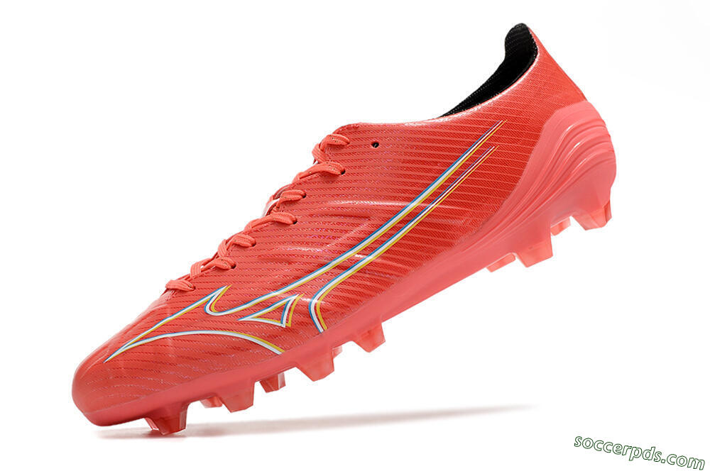 Mizuno Alpha Made in Japan FG Low-Tops Football Boots - Red/Yelllow/Blue 5