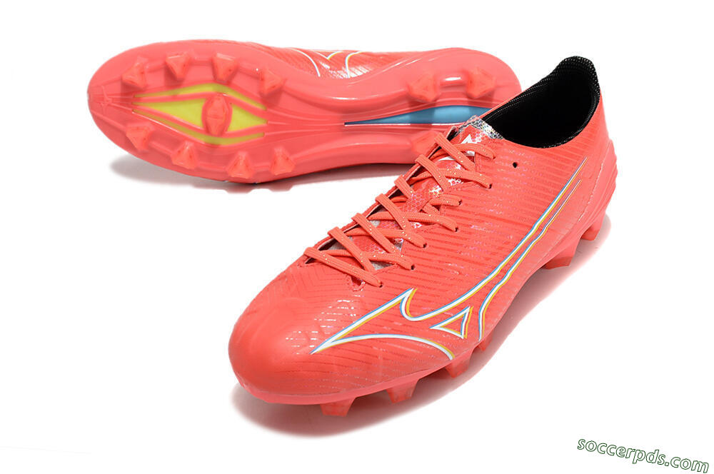 Mizuno Alpha Made in Japan FG Low-Tops Football Boots - Red/Yelllow/Blue 3