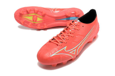 Mizuno Alpha Made in Japan FG Low-Tops Football Boots - Red/Yelllow/Blue