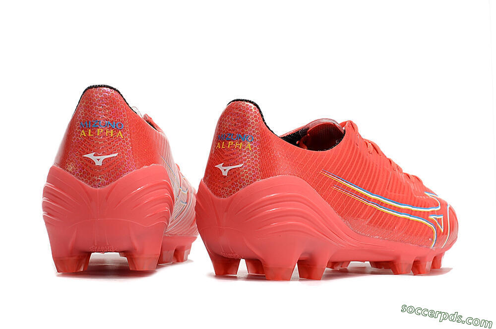 Mizuno Alpha Made in Japan FG Low-Tops Football Boots - Red/Yelllow/Blue 6