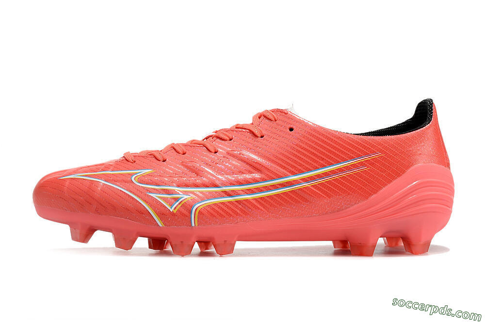 Mizuno Alpha Made in Japan FG Low-Tops Football Boots - Red/Yelllow/Blue 2