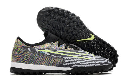 Nike React Phantom GX Pro TF Low-Tops Football Shoes - Black/Grey/Yellow