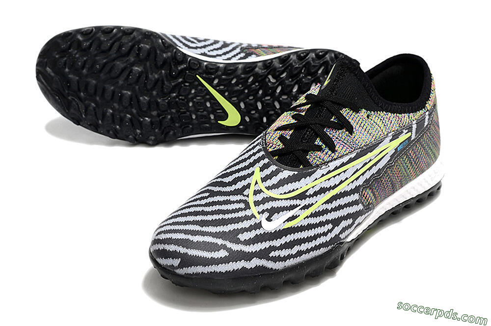 Nike React Phantom GX Pro TF Low-Tops Football Shoes - Black/Grey/Yellow 3