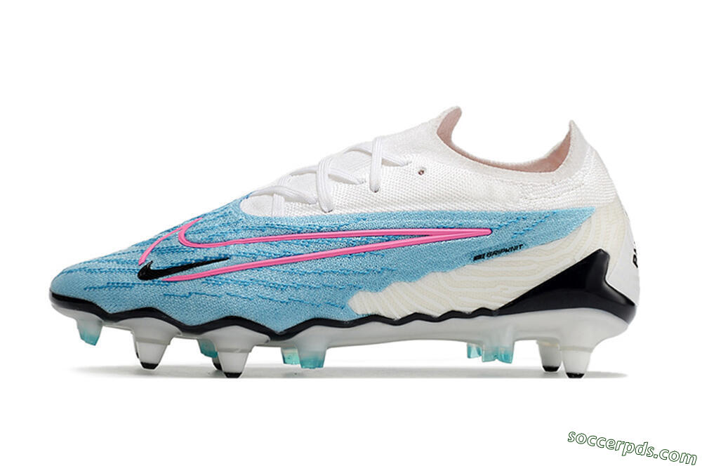 Nike Phantom GX Elite SG Low-Tops Football Boots - Blue/White/Pink 2