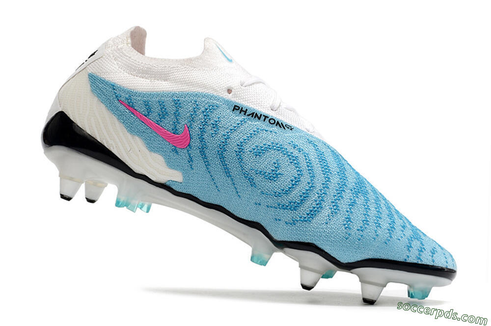 Nike Phantom GX Elite SG Low-Tops Football Boots - Blue/White/Pink 4