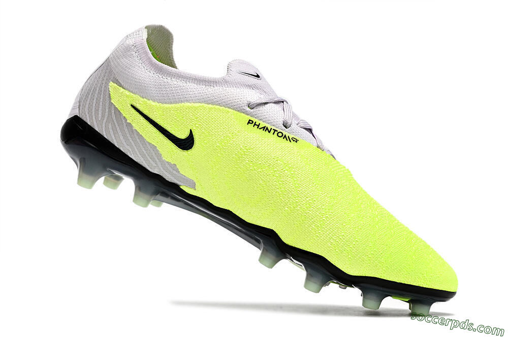 Nike Phantom GX Elite AG Low-Tops Football Boots - Grey/Yellow/Black 4