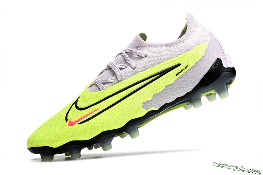 Nike Phantom GX Elite AG Low-Tops Football Boots - Grey/Yellow/Black 5