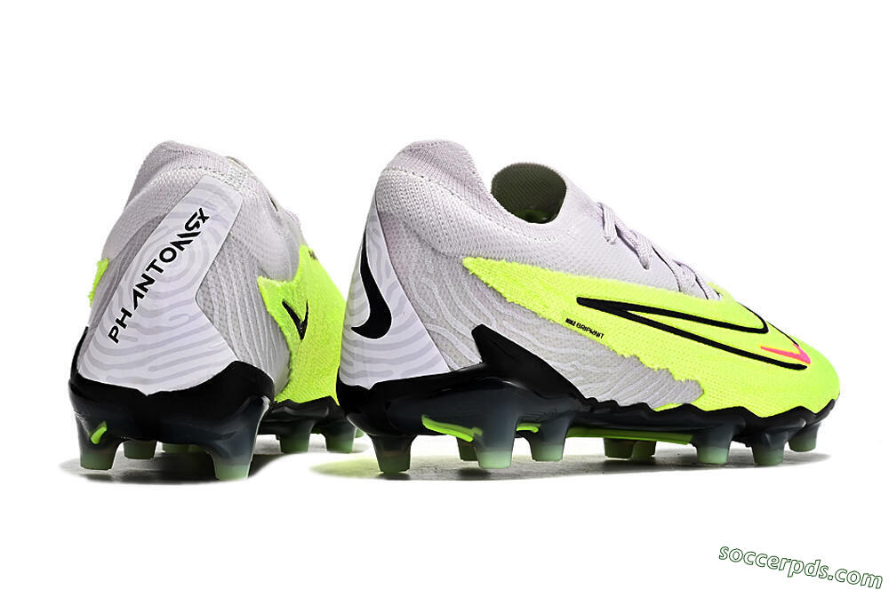 Nike Phantom GX Elite AG Low-Tops Football Boots - Grey/Yellow/Black 6