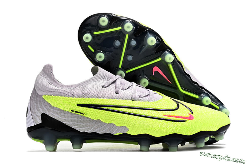 Nike Phantom GX Elite AG Low-Tops Football Boots - Grey/Yellow/Black 1
