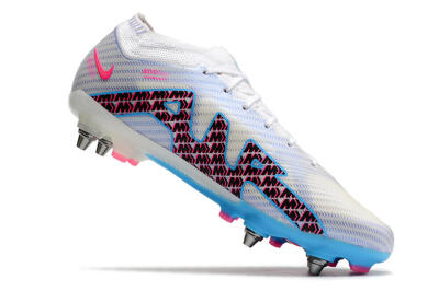 Nike Air Zoom Mercurial Vapor 15 Elite FG Low-Tops Football Boots - White/Grey/Blue