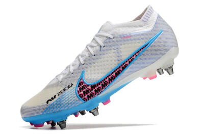 Nike Air Zoom Mercurial Vapor 15 Elite FG Low-Tops Football Boots - White/Grey/Blue