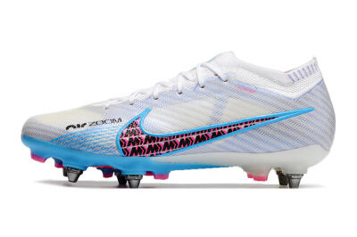 Nike Air Zoom Mercurial Vapor 15 Elite FG Low-Tops Football Boots - White/Grey/Blue