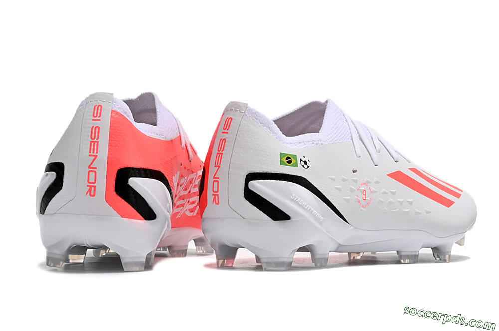 Adidas X Speedportal.1 Brazil FG Low-Tops Football Boots - White/Orange/Black 6
