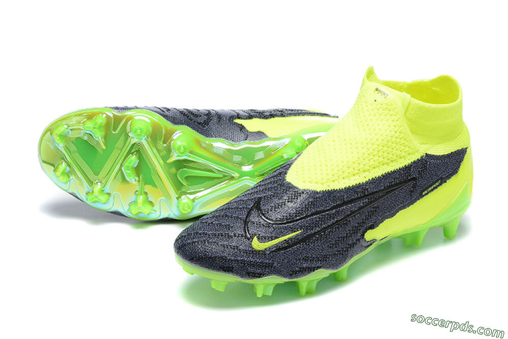 Nike Phantom GX Elite DF FG High-Tops Football Boots - Yellow/Black 3