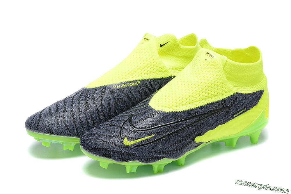 Nike Phantom GX Elite DF FG High-Tops Football Boots - Yellow/Black 9