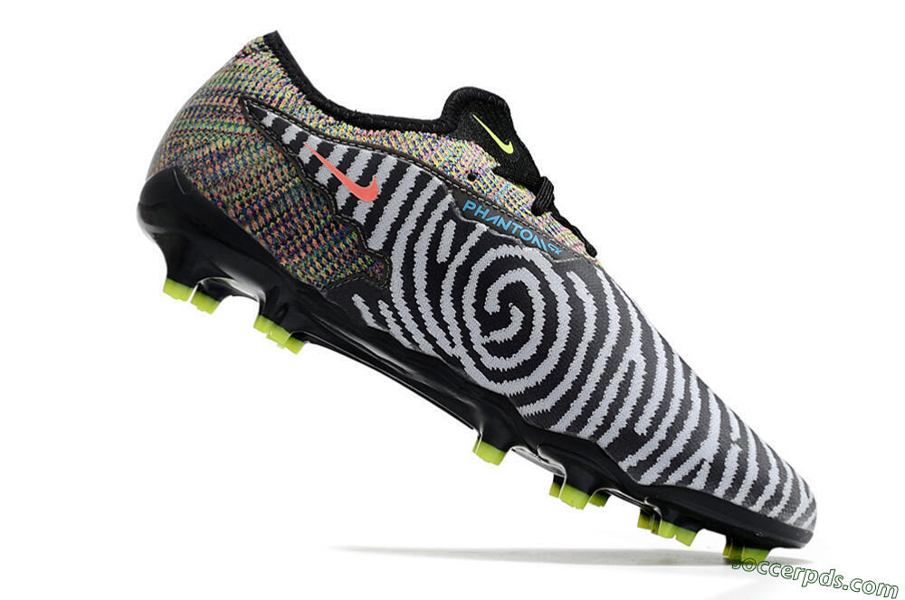 Nike React Phantom GX Academy FG Low-Tops Football Boots - Grey/Black/Yellow 4