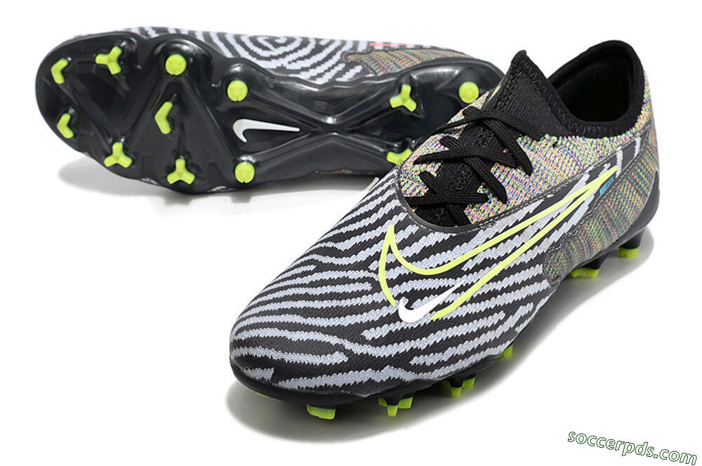 Nike React Phantom GX Academy FG Low-Tops Football Boots - Grey/Black/Yellow 3