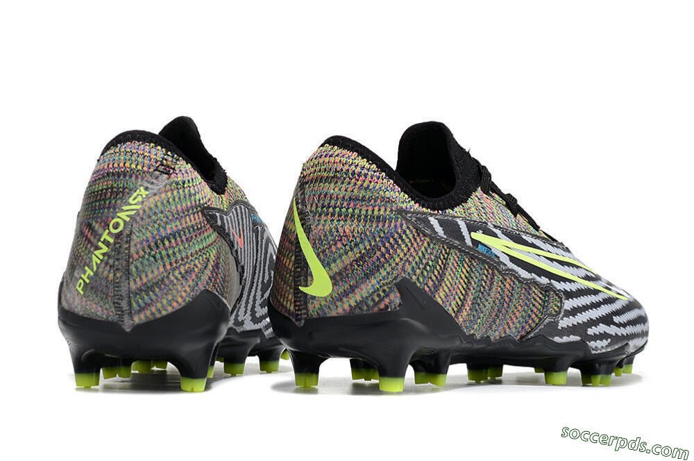 Nike React Phantom GX Academy FG Low-Tops Football Boots - Grey/Black/Yellow 6