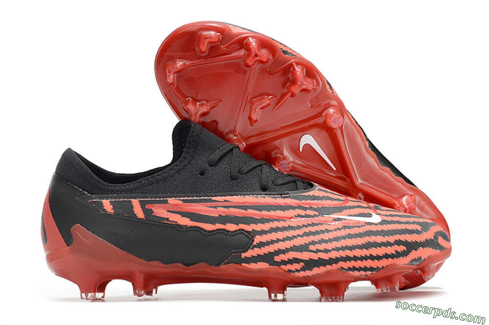 Nike React Phantom GX Academy FG Low-Tops Football Boots - Red/Black/White 1