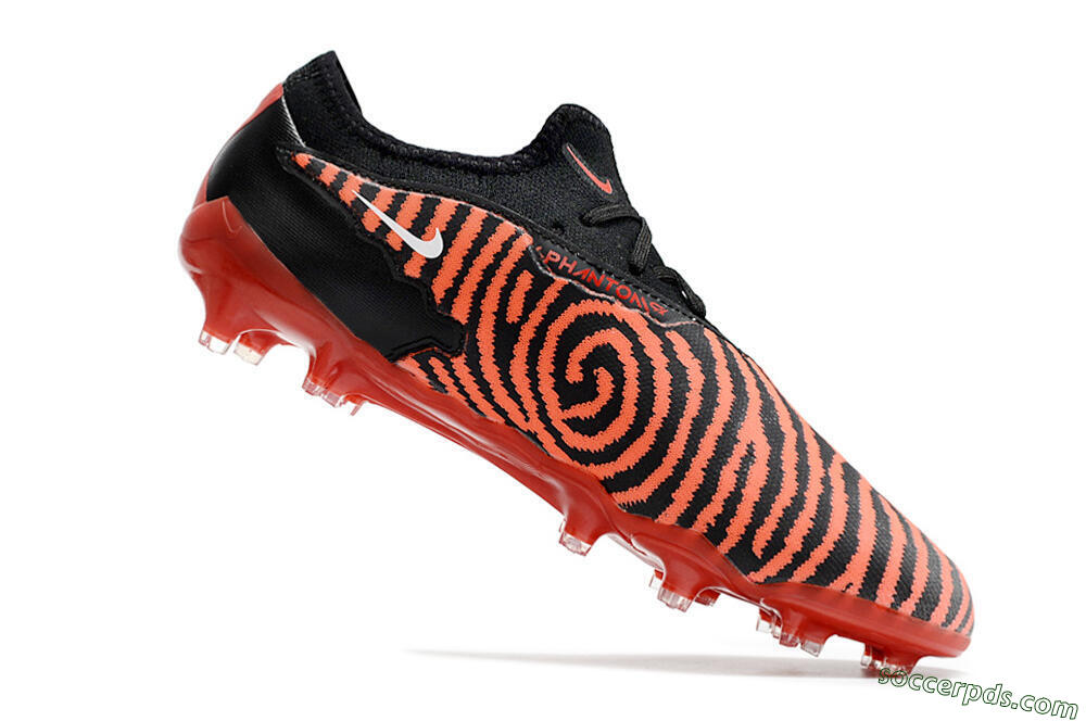 Nike React Phantom GX Academy FG Low-Tops Football Boots - Red/Black/White 4