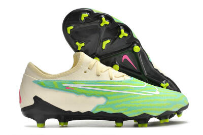Nike React Phantom GX Academy FG Low-Tops Football Boots - Green/Beige/Black