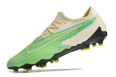 Nike React Phantom GX Academy FG Low-Tops Football Boots - Green/Beige/Black