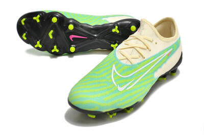 Nike React Phantom GX Academy FG Low-Tops Football Boots - Green/Beige/Black